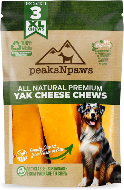 Yak Cheese Himalayan Dog Chews, High Protein, Natural Dog Treats Small Dogs, Lactose Free Chew Sticks for Aggressive Chewers, Long Lasting Pet Treat for Dogs under 15 Lbs, 9 Small Chews