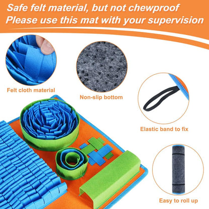 Snuffle Mat for Dogs, Interactive Dog Puzzle Toy for Boredom and Mental Stimulation, Enrichment Feeding Game Sniff Mat Helps Slow Eating and Keep Busy