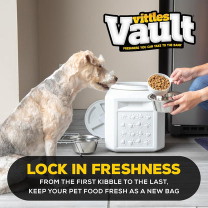 Vittles Vault Pet Food Storage Containers - Sealed Dog and Cat Food Storage Container, Fits up to 25Lbs, Made in the USA - [12"L X 13.75"H]