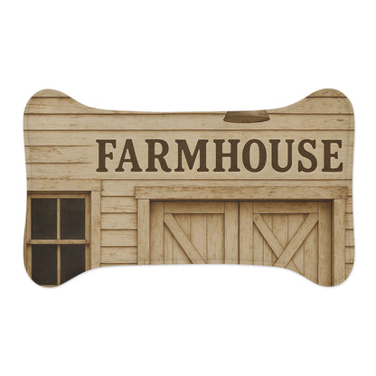 Farmhouse Pet Feeding Mat - Rustic Dog Dish Mat for Home Decor
