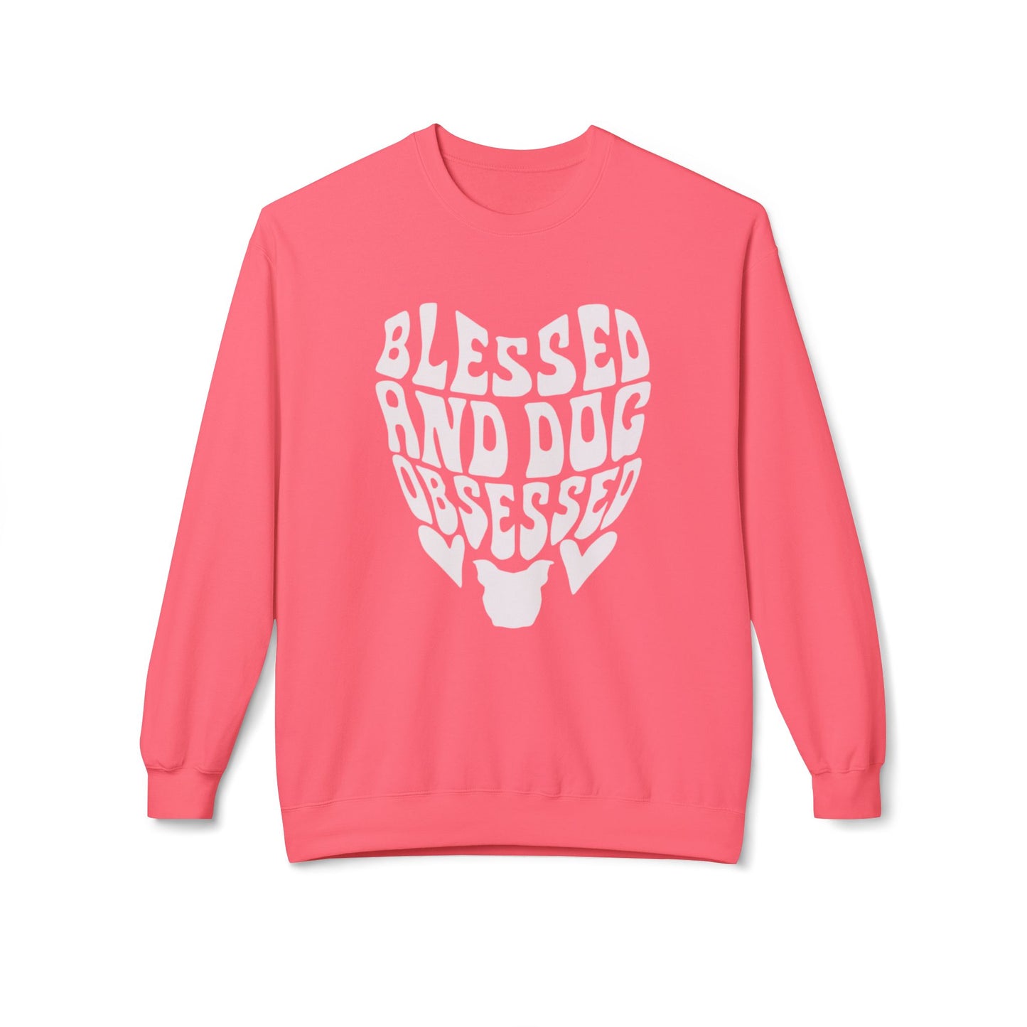 Blessed and Dog Obsessed Crewneck Sweatshirt for Dog Lovers