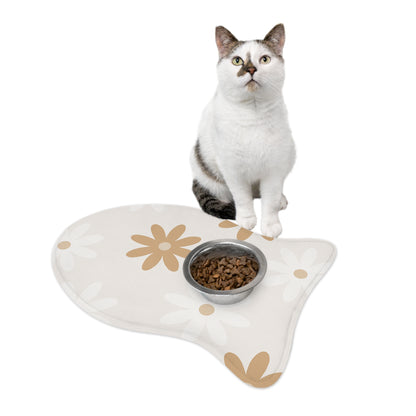 Floral Pet Feeding Mat - Stylish & Functional Dog Bowl Mat