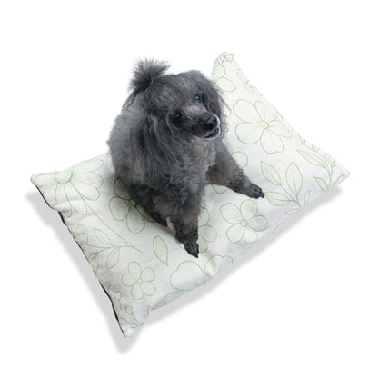 Cozy Floral Pet Bed for Stylish Pups - Soft and Comfortable
