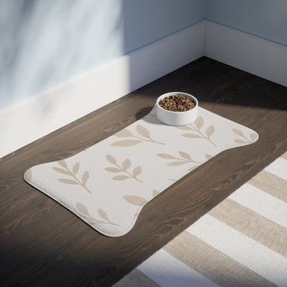 Stylish Pet Feeding Mat with Botanical Design – Perfect for Pet Lovers