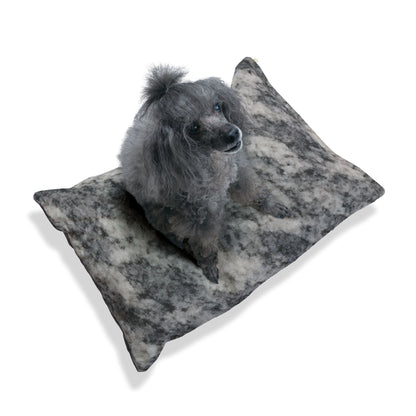 Cozy Marble Pet Bed for Dogs and Cats - Plush Design for Comfort