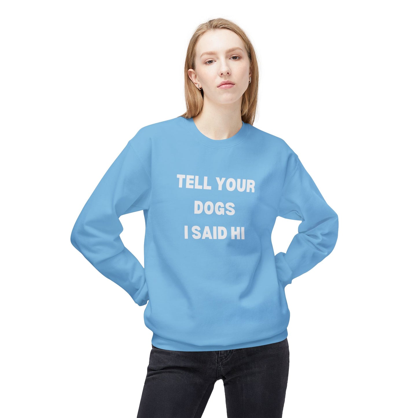 Funny Dog Lover Sweatshirt - 'Tell Your Dogs I Said Hi'