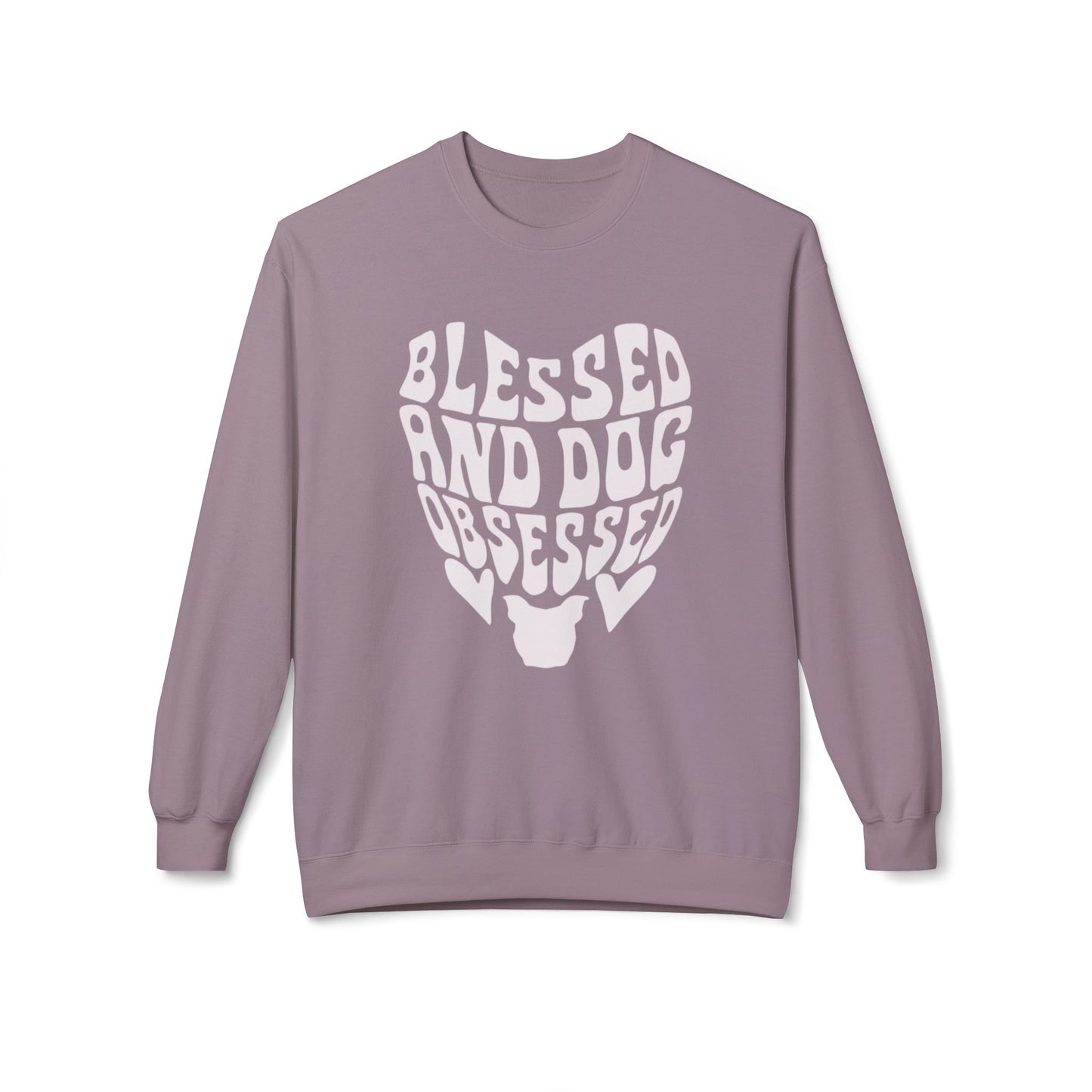 Blessed and Dog Obsessed Crewneck Sweatshirt for Dog Lovers