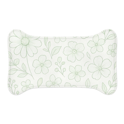 Floral Pet Feeding Mat - Stylish and Functional Dog & Cat Mat