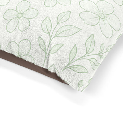 Cozy Floral Pet Bed for Stylish Pups - Soft and Comfortable