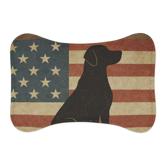 Patriotic Dog Feeding Mat - Americana Style Dog Bowl Mat