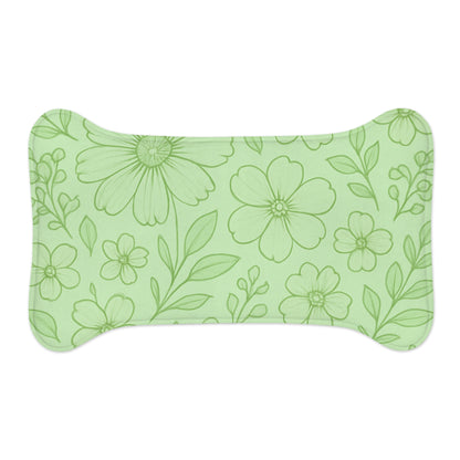 Floral Pet Feeding Mats - Cute & Functional Dog and Cat Mat for Food and Water Bowls