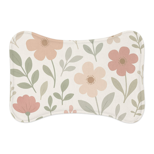 Floral Pet Feeding Mat - Stylish & Functional Dog Food Mat for Pet Lovers
