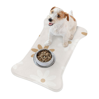 Floral Pet Feeding Mat - Stylish & Functional Dog Bowl Mat