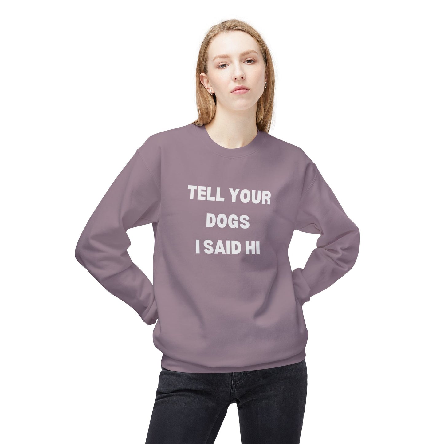 Funny Dog Lover Sweatshirt - 'Tell Your Dogs I Said Hi'