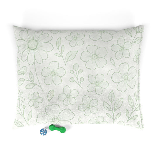 Cozy Floral Pet Bed for Stylish Pups - Soft and Comfortable