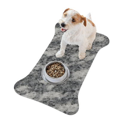 Stylish Grey Marble Pet Feeding Mat - Elegant Dog Dish Mat