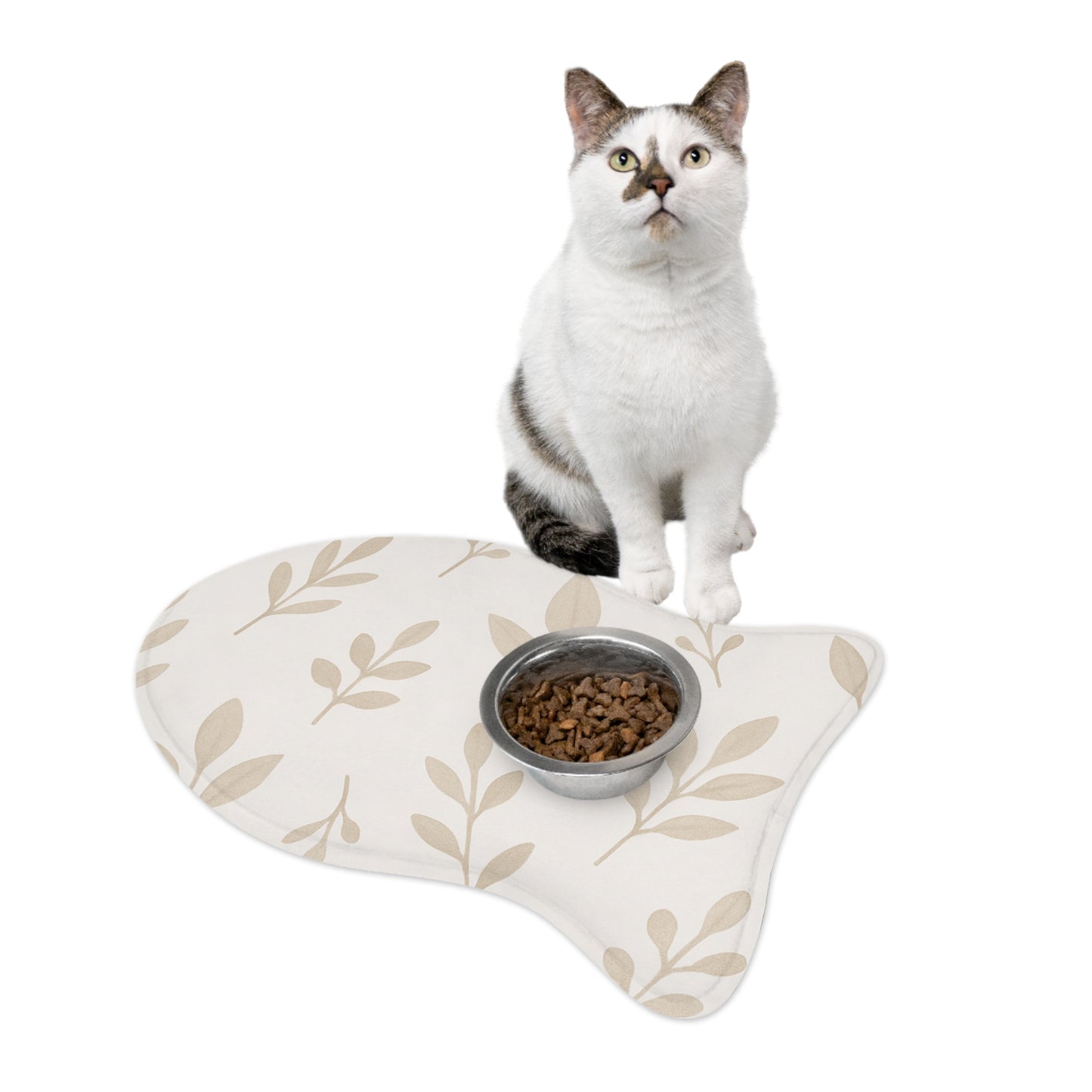 Stylish Pet Feeding Mat with Botanical Design – Perfect for Pet Lovers