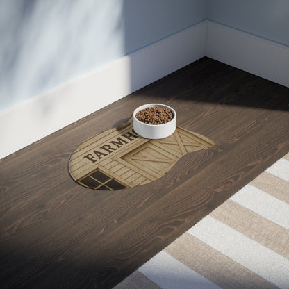 Farmhouse Pet Feeding Mat - Rustic Dog Dish Mat for Home Decor