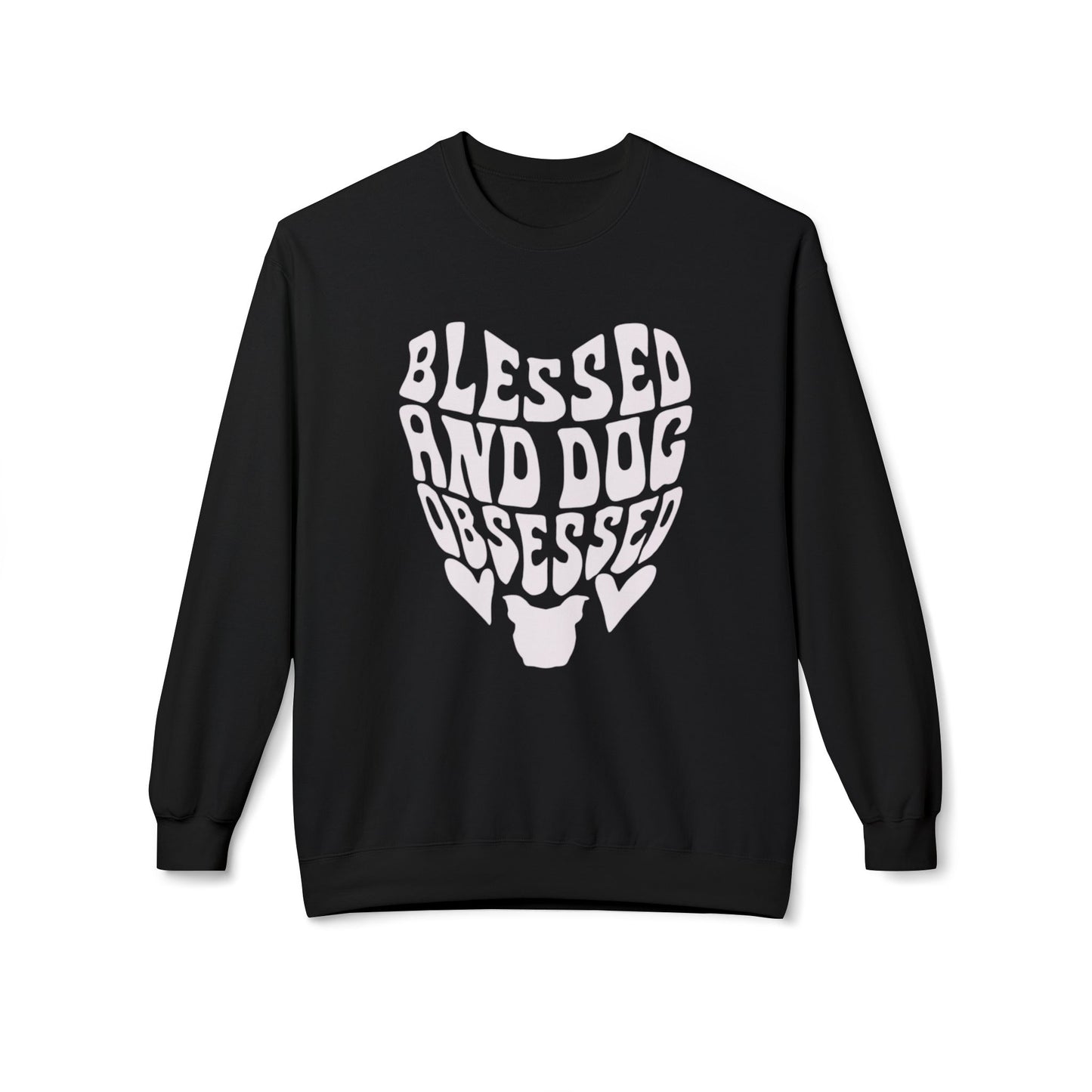 Blessed and Dog Obsessed Crewneck Sweatshirt for Dog Lovers