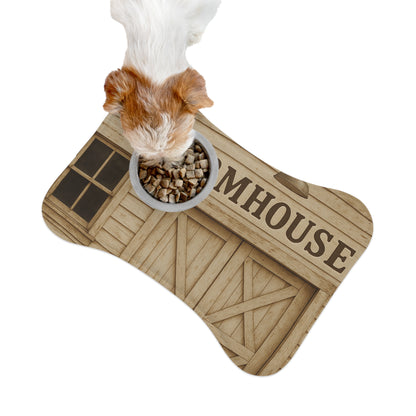 Farmhouse Pet Feeding Mat - Rustic Dog Dish Mat for Home Decor