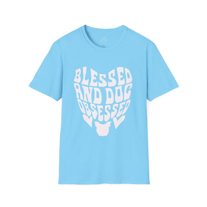 Blessed and Dog Obsessed Unisex Softstyle T-Shirt - Perfect Gift for Dog Lovers