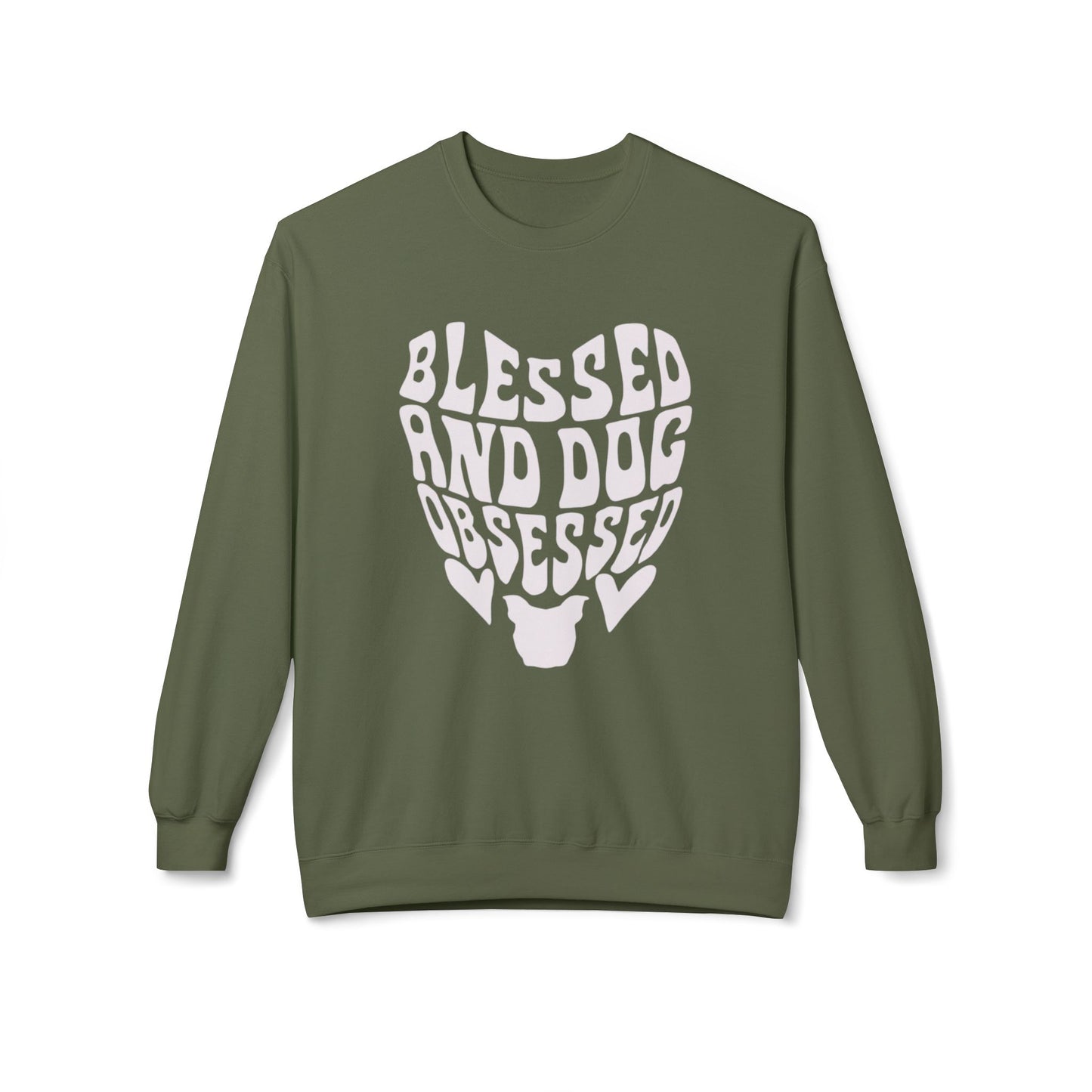 Blessed and Dog Obsessed Crewneck Sweatshirt for Dog Lovers