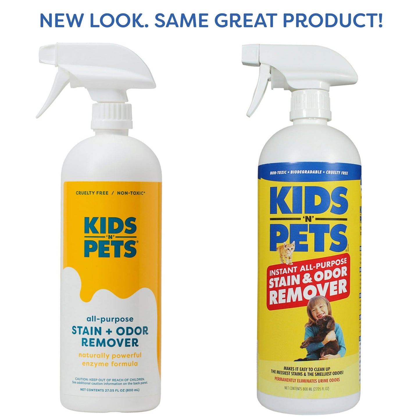 Kids ‘N’ Pets Stain + Odor Remover Cleans Even Dog, Cat Urine Smells, Spots from Carpet, Couch - 27Oz