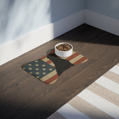 Patriotic Dog Feeding Mat - Americana Style Dog Bowl Mat