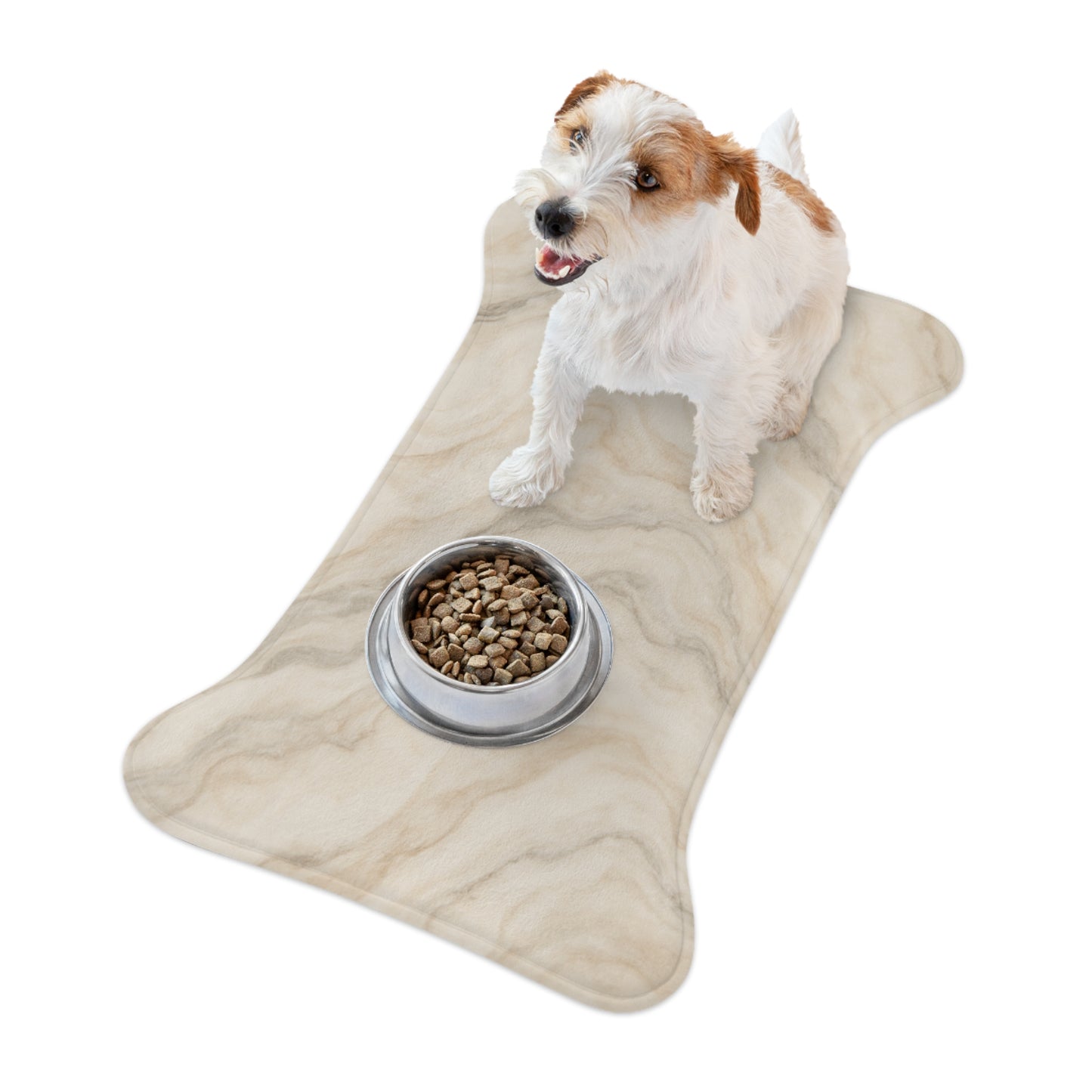 Elegant Marble Pet Feeding Mat - Stylish Dog Bowl Mat for Home Décor