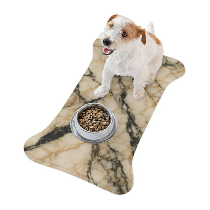 Elegant Marble Dog Feeding Mat - Stylish and Waterproof Pet Feeding Tray