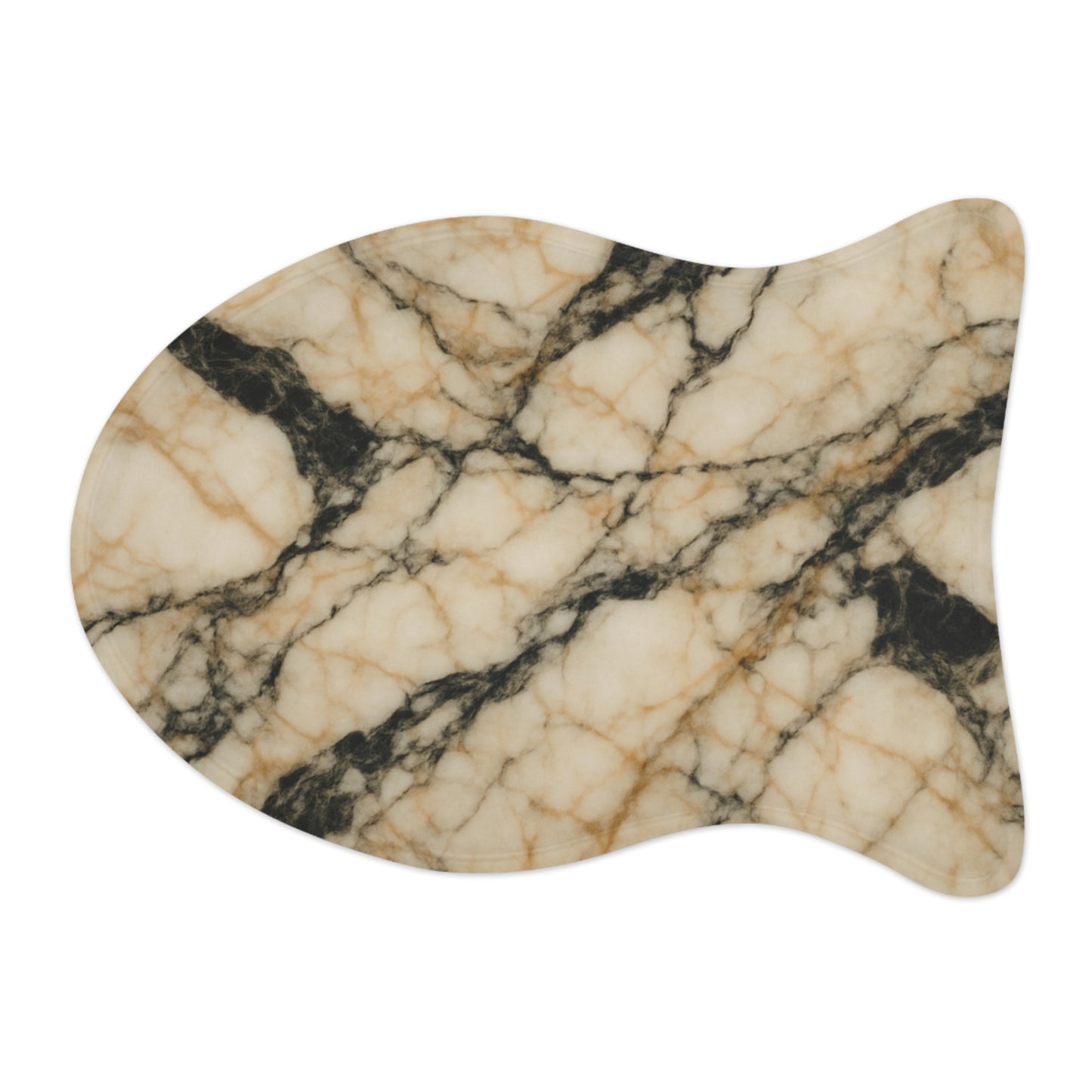 Elegant Marble Dog Feeding Mat - Stylish and Waterproof Pet Feeding Tray