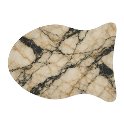Elegant Marble Dog Feeding Mat - Stylish and Waterproof Pet Feeding Tray
