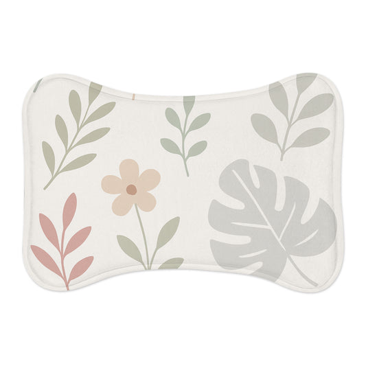 Floral Pet Feeding Mat - Stylish Design for Dogs and Cats