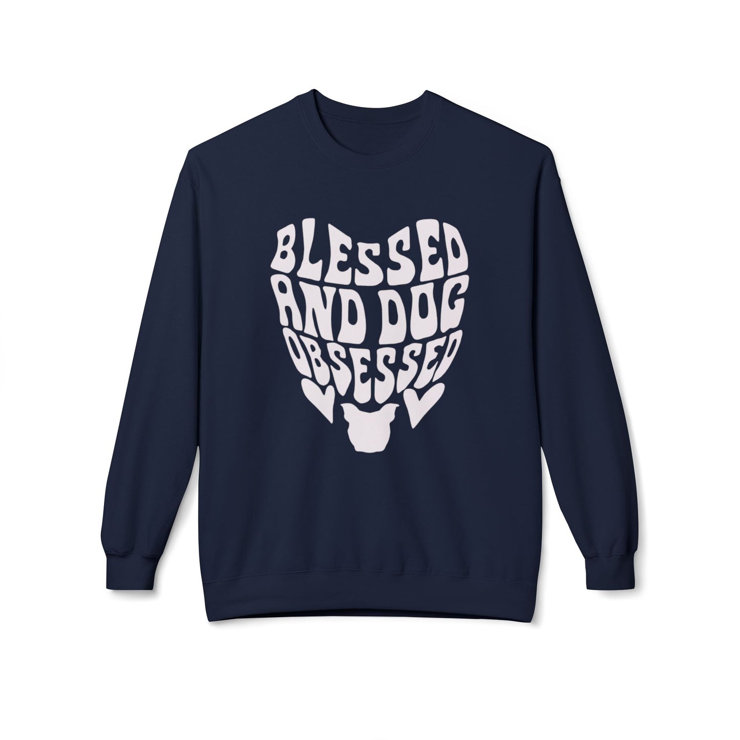 Blessed and Dog Obsessed Crewneck Sweatshirt for Dog Lovers