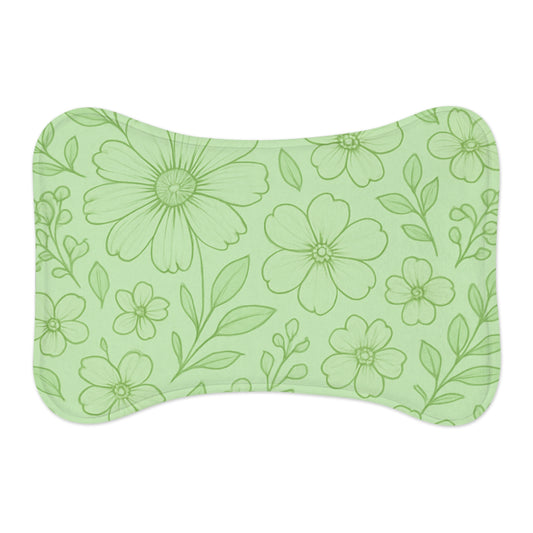 Floral Pet Feeding Mats - Cute & Functional Dog and Cat Mat for Food and Water Bowls