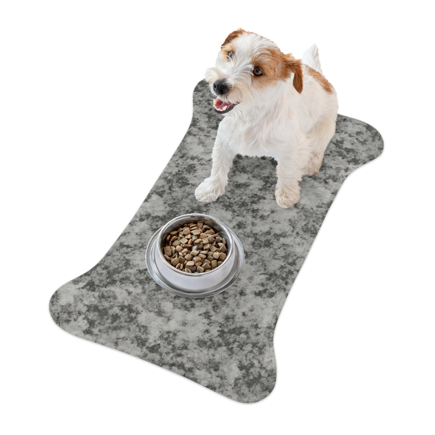 Stylish Pet Feeding Mat - Modern Gray Design for Dogs and Cats