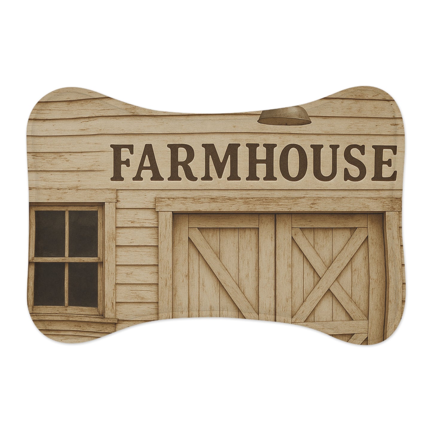 Farmhouse Pet Feeding Mat - Rustic Dog Dish Mat for Home Decor
