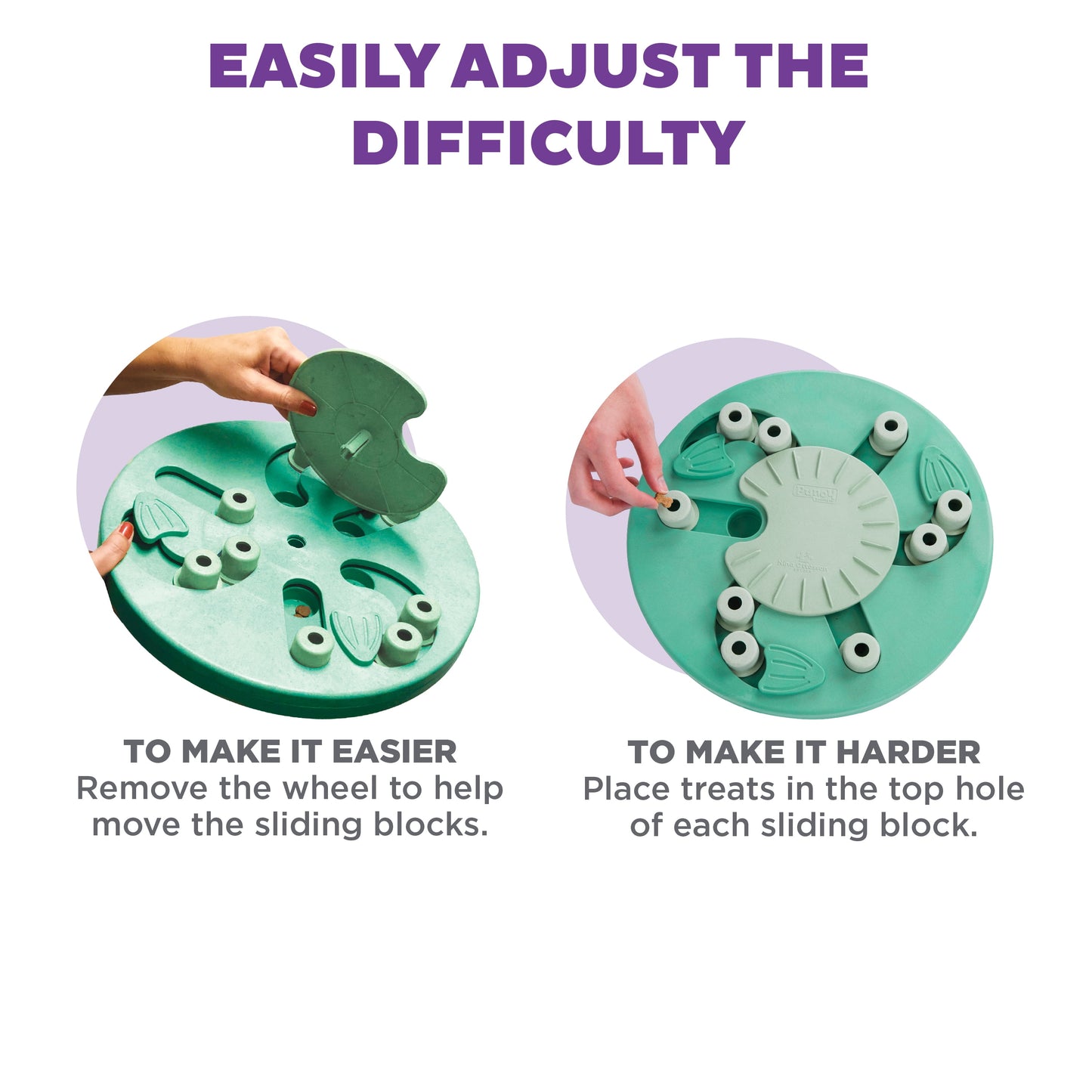 Nina Ottosson Dog Worker Treat Puzzle Enrichment Toy, Level 3 Advanced, Green