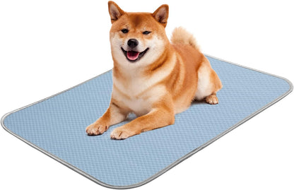 Summer Dog Cooling Mat Washable Ice Silk Self Cool Pad for Small Medium Large Dogs and Cats, Pet Sleeping Pad for Crate, Bed, Indoor & Outdoor Floor, Car Seats