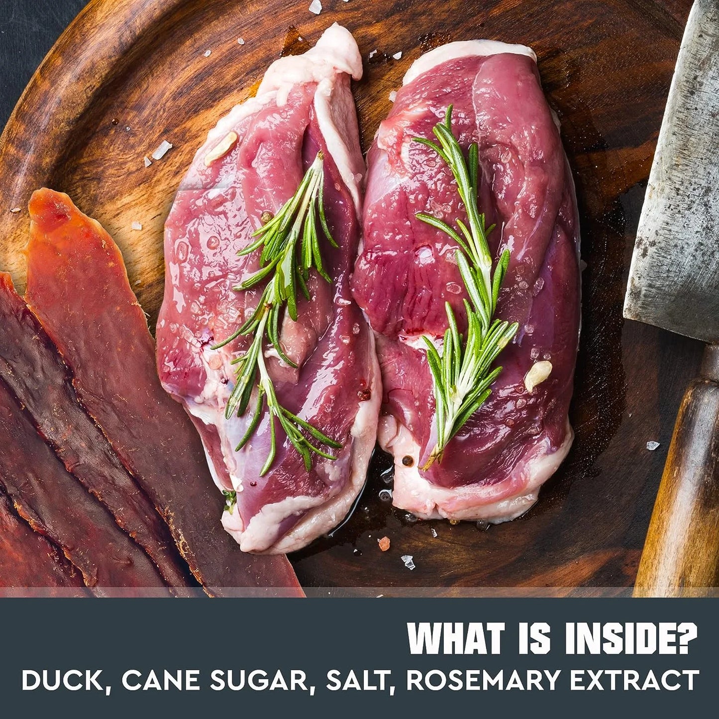 Duck Jerky Dog Treats 680GR - Human Grade Pet Snacks & Grain Free Organic Meat - Natural High Protein Dried Strips - Best Chews for Training Small & Large Dogs - Bulk Soft Pack (Duck)