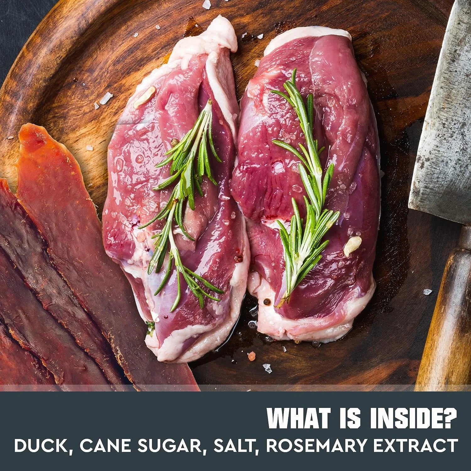 Duck Jerky Dog Treats 680GR - Human Grade Pet Snacks & Grain Free Organic Meat - Natural High Protein Dried Strips - Best Chews for Training Small & Large Dogs - Bulk Soft Pack (Duck)