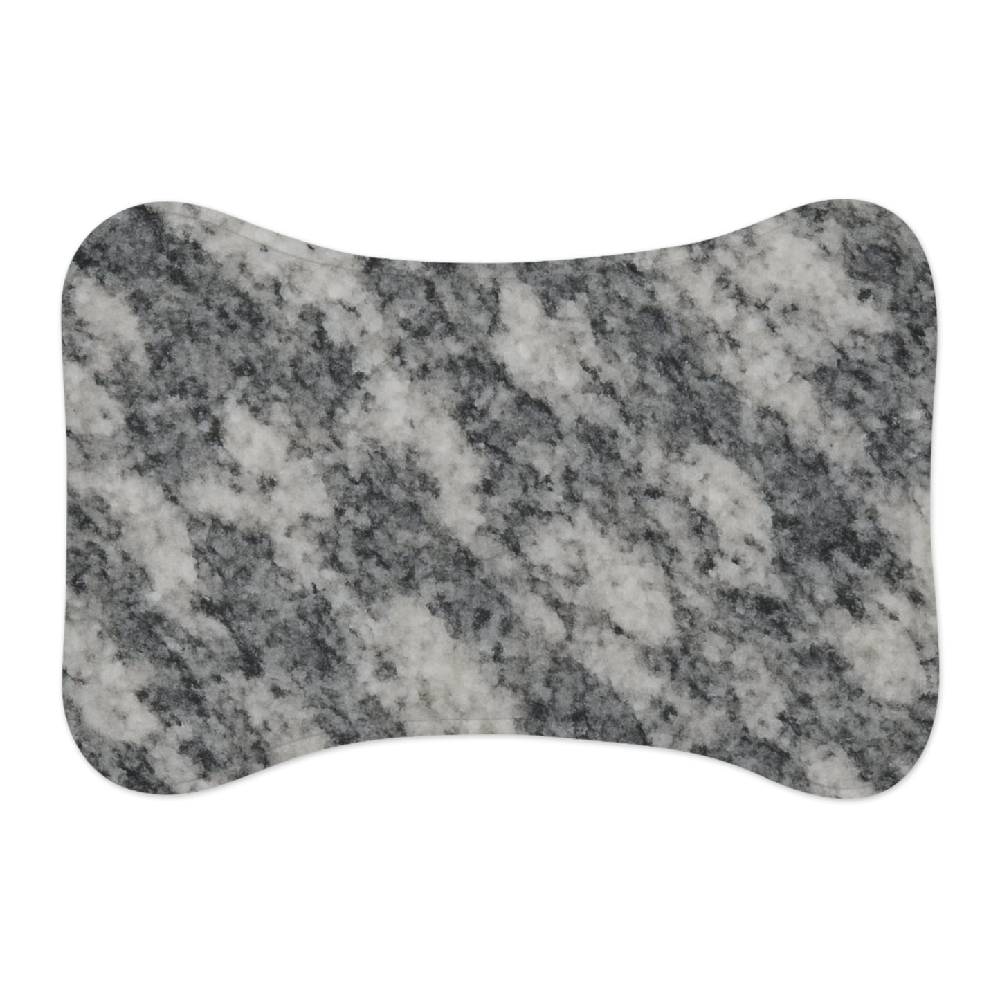 Stylish Grey Marble Pet Feeding Mat - Elegant Dog Dish Mat