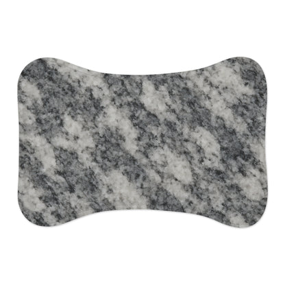 Stylish Grey Marble Pet Feeding Mat - Elegant Dog Dish Mat