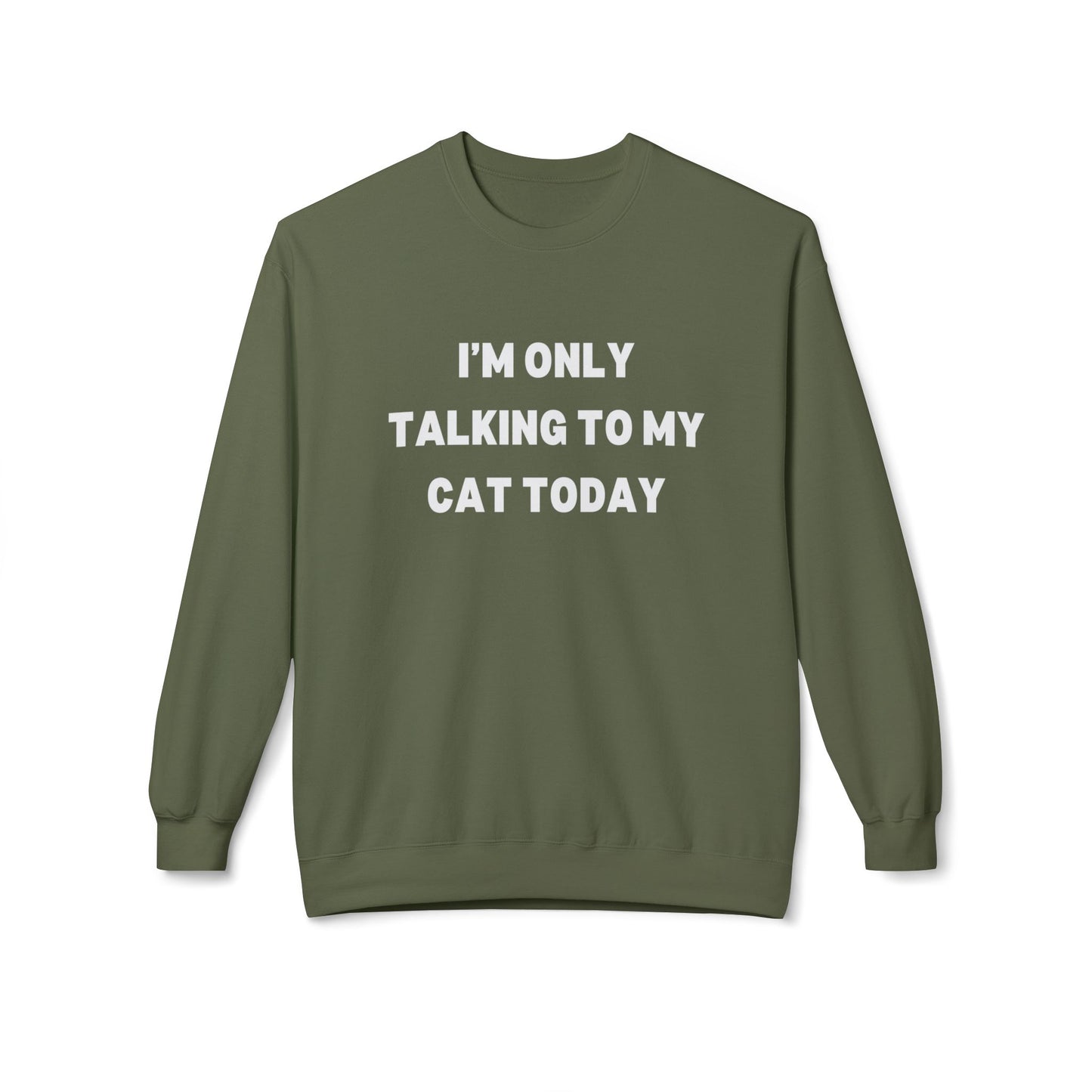 Funny Cat Lover Sweatshirt - I'm Only Talking to My Cat Today
