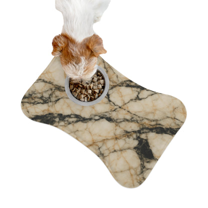 Elegant Marble Dog Feeding Mat - Stylish and Waterproof Pet Feeding Tray