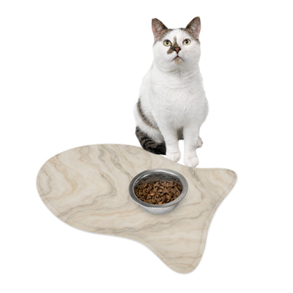 Elegant Marble Pet Feeding Mat - Stylish Dog Bowl Mat for Home Décor