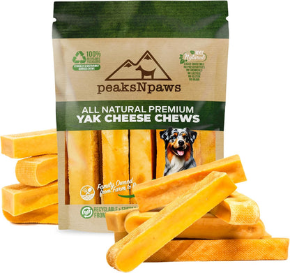 Yak Cheese Himalayan Dog Chews, High Protein, Natural Dog Treats Small Dogs, Lactose Free Chew Sticks for Aggressive Chewers, Long Lasting Pet Treat for Dogs under 15 Lbs, 9 Small Chews