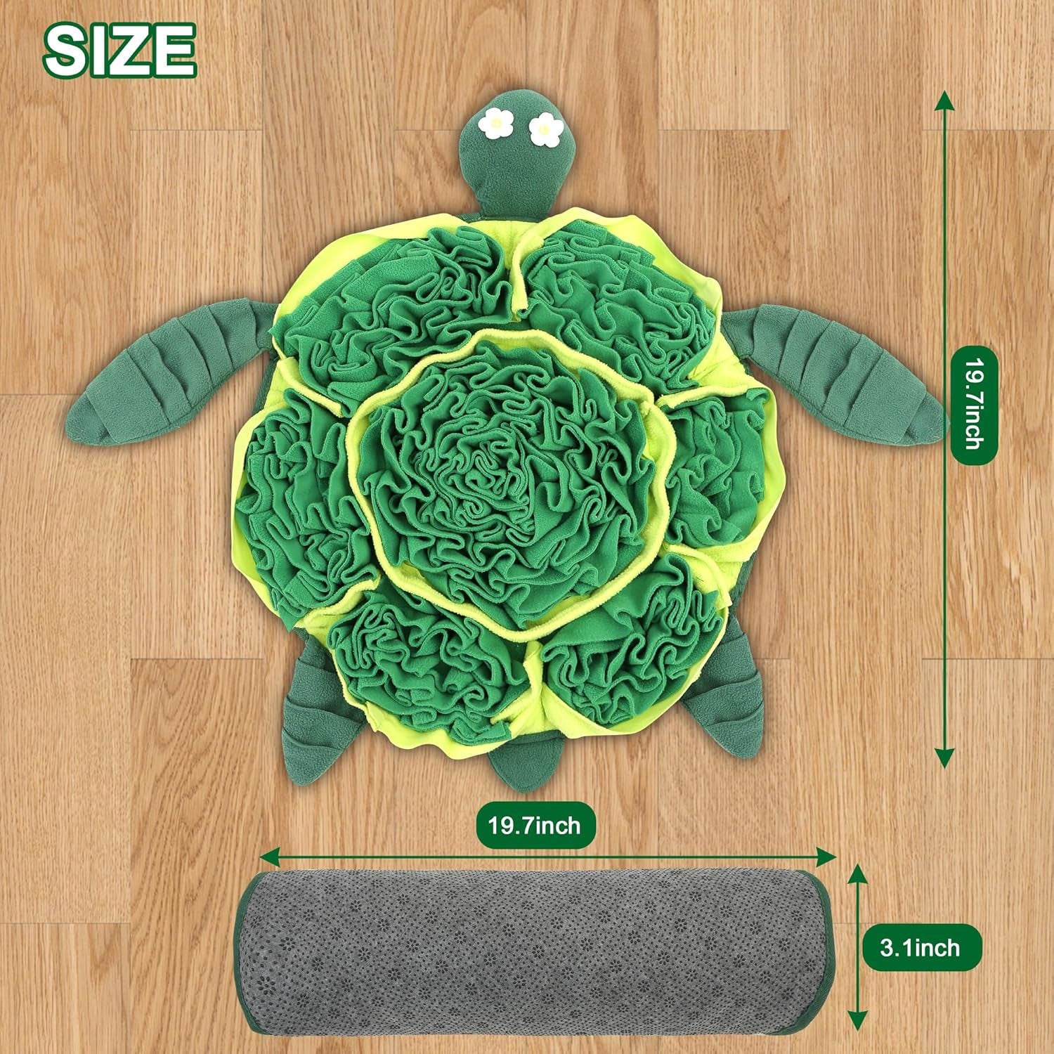 Snuffle Mat for Dogs Toys - Dog Toys to Keep Them Busy | Dog Puzzle Slow Feeder Treat Toy | Interactive Dog Toys and Dog Feeding Mats | Dog Lick Mat Enhancement (Green)