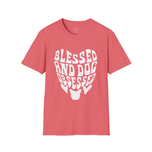 Blessed and Dog Obsessed Unisex Softstyle T-Shirt - Perfect Gift for Dog Lovers