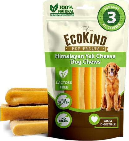 Ecokind Himalayan Yak Cheese Dog Chew | Great for Dogs, Treat for Dogs, Keeps Dog Busy & Enjoying, Indoors & Outdoor Use (8 Small Sticks)